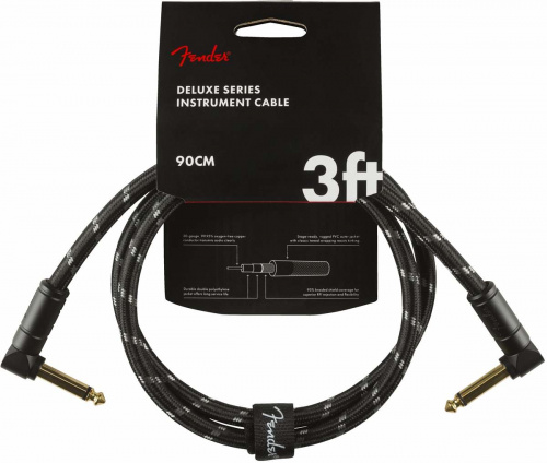 FENDER DELUXE 3' INST CABLE BTD инструментальный кабель черный твид 3'