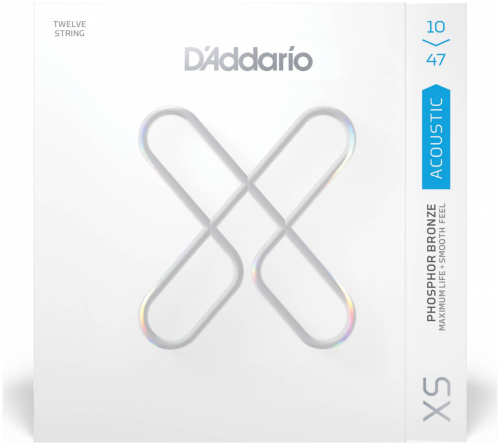 D'ADDARIO XSAPB1047-12 Set Acoustic Guitar XS Phosphor Bronze, 10-47, 12-String, Light струны для 12-тиструнной акустической гит фото 3