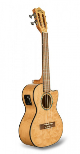 LANIKAI QM-NACET укулеле тенор, волнистый клен, звукосниматель, вырез,чехол 10мм. в комплекте