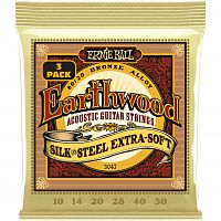 ERNIE BALL 3047 набор из 3х комплектов для акуст. Earthwood Silk&Steel Extra Soft 80/20 (10-50)
