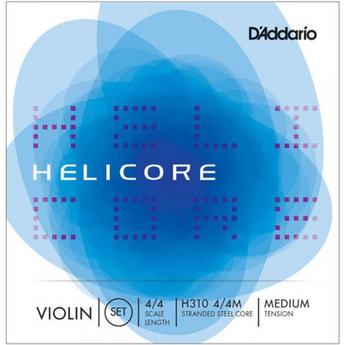 D'Addario H310 4/4M серия Helicore, набор струн для скрипки 4/4, среднее натяжение