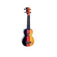 WIKI UK/DE гитара укулеле сопрано, липа, рисунок немецкий флаг чехол в комплекте