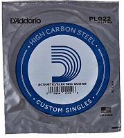 D'ADDARIO PL022 SINGLE PLAIN STEEL 022 одиночная струна