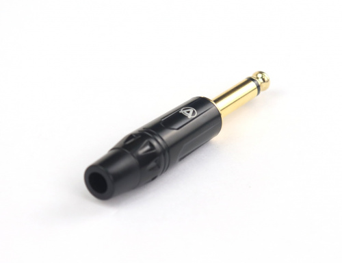 AuraSonics JMA2-BG кабельный разъем Jack 6.3мм TS (моно) штекер, позолоченные контакты, черный, до 5 фото 3