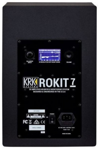 KRK RP7G4 Активный 2-х полосный (Bi-Amp) 7-ти дюймовый студийный звуковой монитор DSP 25-полосный эквалайзер лимитер кроссов фото 3