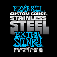Ernie Ball 2249 струны для эл.гитары Stainless Steel Extra Slinky (8-11-14-22w-30-38)