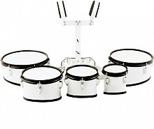 AP Percussion QAZ-04 Маршевый набор том барабанов профессиональный 8" 10" 12" 13" белый, черная фурн