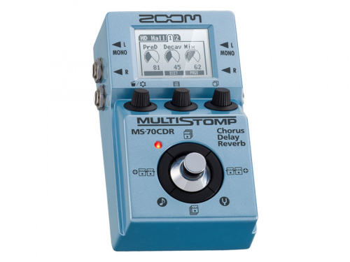 Zoom MS-70CDR компактная мульти педаль эффектов для электрогитары/Хорус/Дилей/Ревер/Без БП фото 4