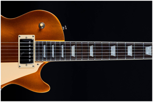JET JL-500 GD электрогитара, Les Paul, корпус красное дерево, HH, цвет золотой фото 14