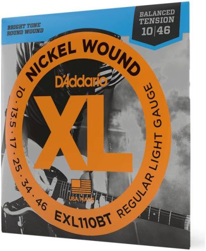 D'Addario EXL110BT струны для электрогитары, Regular Light, никель,10-46, Balanced Tension