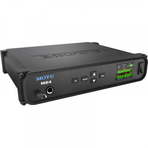 MOTU M64 AVB/USB цифровой аудио интерфейс с SRC, DSP, 24бит/192кГц, 160x128 LCD дисплей, 4 кнопки на фото 3