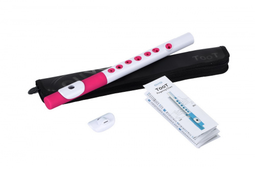 NUVO TooT (White/Pink) блок-флейта TooT, материал пластик, цвет белый/розовый, в комплекте жёсткий чехол