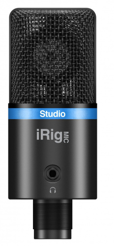 IK MULTIMEDIA iRig Mic Studio - Black компактный конденсаторный микрофон с большой диафрагмой для iOS, Android, Mac и PC, черный