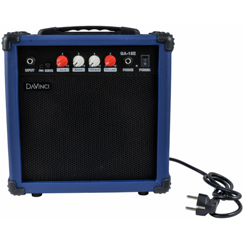 DAVINCI SET-100 BL комплект электрогитара, комбик, чехол, стойка, тюнер, цвет синий фото 15