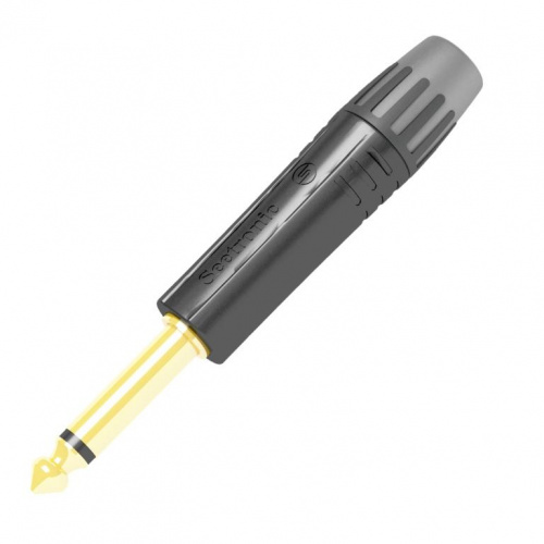 Seetronic MP2X-BG кабельный разъём Jack 6,3мм TS, чёрный, позолоченные контакты