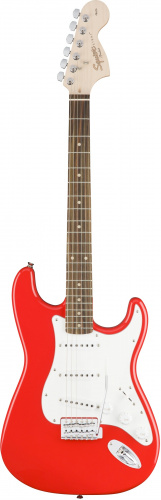 FENDER SQUIER AFFINITY STRAT STRAT LRL RCR электрогитара Stratocaster, накладка - лаурэль, цвет красный