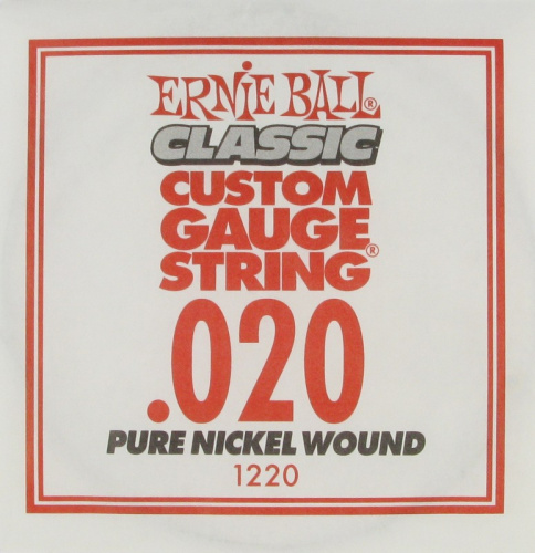 Ernie Ball 1220 струна для электро и акустических гитар. никель, калибр 020