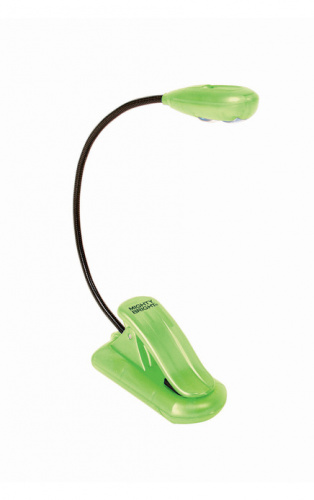 K&M 85610-000-60 светодиодная подсветка Mighty Bright Extra Flex, яркость 550 lux, зелёный пластик, работа от батареек ААА (входят в комплект)