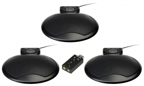 AKG CBL410 Conference Set black набор настольных микрофонов для конференций через PC. В комплекте: 3x CBL410 PCC(черные) + 1x GHAP1 USB Adapter.