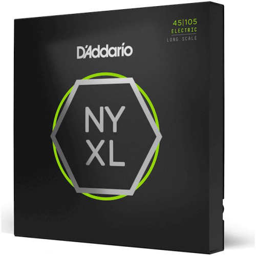 D'Addario NYXL45105 струны для бас-гитары,Long Scale, L Top/Med Bottom, 45-105