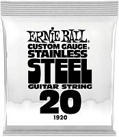 Ernie Ball 1920 струна одиночная для электрогитары Серия Stainless Steel Калибр: 20 Сердцевина: