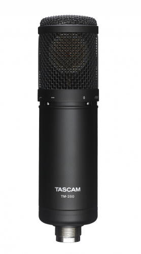 TASCAM TM-280 студийный конденсаторный микрофон с позолоченной мембраной 34 мм, кардиоида