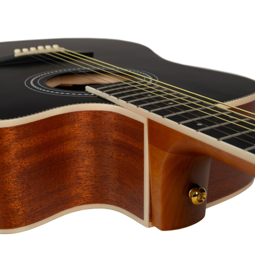 ROCKDALE Aurora D7 C BK Satin Акустическая гитара Форма корпуса Dreadnought с вырезом. Цвет черный. Сатиновое покрытие. Верхняя дека из ели. Нижняя де фото 5