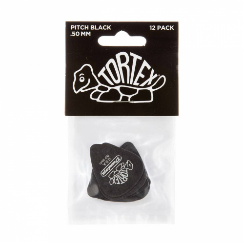 Dunlop Tortex Pitch Black Standard 488P050 12Pack медиаторы, толщина 0.5 мм, 12 шт. фото 2