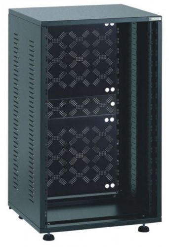 EUROMET EU/R-24LXPA 05387 Рэковый шкаф с дверью из оргстекла и задней стенкой, 24U, глубина 640мм, сталь черного ц