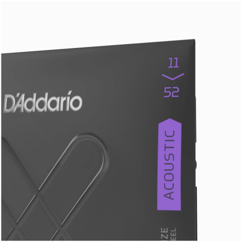 D'ADDARIO XTAPB1152 SET ACOUS XT PH BRZ CST LIGHT струны с покрытием XT для акустической гитары, 11-52 фото 2