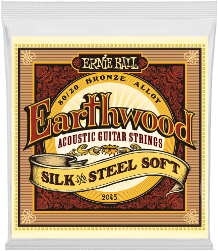 Ernie Ball 2045 струны для акуст.гитары Silk & Steel Soft (11-15-22w-30-42-52)