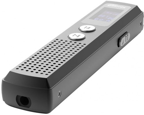 RITMIX RR-120 4GB black 4 Гб, HQ/LQ (WAV/MP3), VOR, дисплей, функция MP3 плеера (MP3, WAV, APE, WMA, FLAC), автосохранение, 230 мАч, металл, черный фото 3