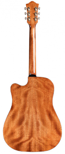 GUILD D-120CE электроакустическая гитара формы дредноут с вырезом, корпус - массив махагони, цвет - натуральный фото 2