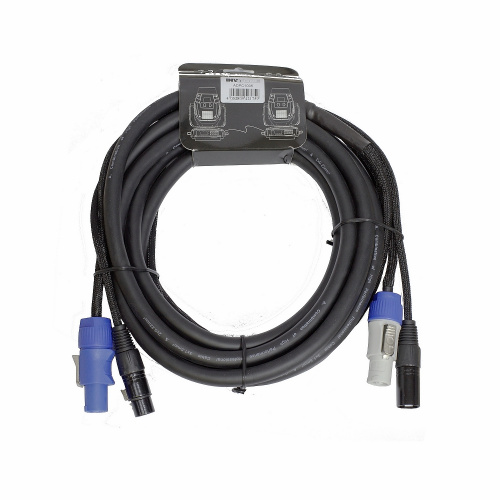 Invotone ADPC1005 кабель смежный 3х1.5мм & 2х0.22мм PowerCon in/out XLR DMX in/out 5 м