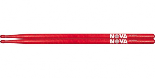 VIC FIRTH N2BR барабанные палочки 2B с деревянным наконечником, цвет красный, материал орех, длина 16 1/4", диаметр 0,630, Серия NOVA. фото 2
