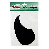 ALICE A025G Защитная накладка капля на верхнюю деку пластиковая, черная, для леворукой гитары