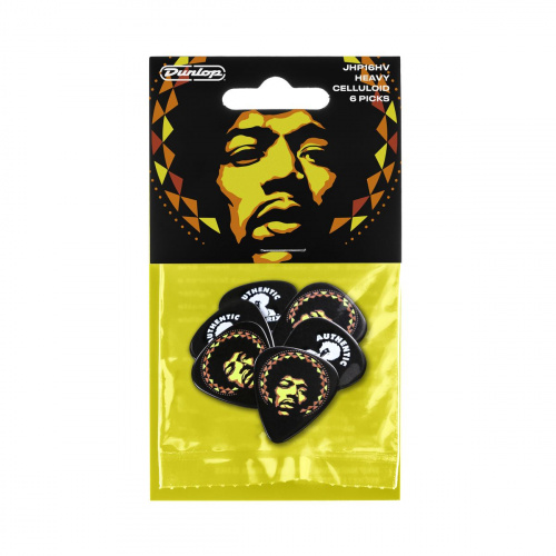 Dunlop Jimi Hendrix Aura Mandala JHP16HV 6Pack медиаторы, жесткие, 6 шт. фото 3