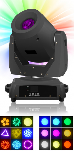Involight LEDMH210S LED вращающаяся голова, белый светодиод 200 Вт, DMX-512 фото 3