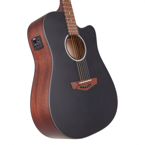 D'Angelico Premier Bowery CS электроакустическая гитара, Dreadnought, цвет черный фото 2