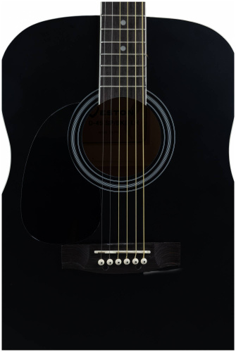 VESTON D-45 SP/BKS -акустическая гитара, дредноут, черная, матовая фото 4