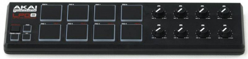 AKAI PRO LPD8 портативный USB/MIDI-контроллер, 8 чувствительных пэдов, 8 регуляторов Q-Link, питание по USB фото 2