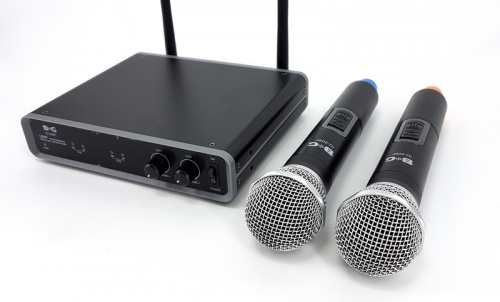 B&G IU-208F Радиосистема вокальная, UHF 500-980MHz, фиксированная частота, 2 ручных микрофона фото 3