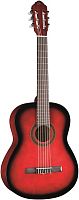 EKO CS-10 Red Burst классическая гитара 4 4, топ липа, корпус липа, цвет красный санберст