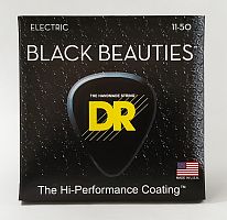 DR BKE-11 BLACK BEAUTIES струны для электрогитары чёрные 11 50