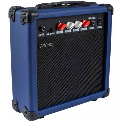 DAVINCI SET-100 BL комплект электрогитара, комбик, чехол, стойка, тюнер, цвет синий фото 14