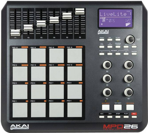 AKAI PRO MPD26 MIDI/USB-контроллер, 16 пэдов, управление Q-Link фото 3