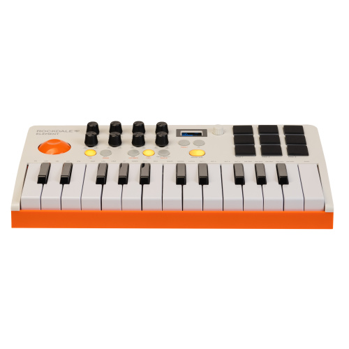 ROCKDALE Element White, компактная миди-клавиатура, 25 клавиш, цвет белый фото 2