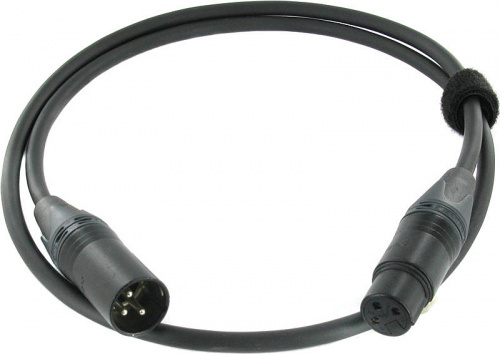 Cordial CPM 1 FM-FLEX микрофонный кабель XLR female/XLR male, разъемы Neutrik, 1.0 м, черный