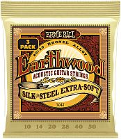 ERNIE BALL 3047 набор из 3х комплектов для акуст. Earthwood Silk&Steel Extra Soft 80/20 (10-50)
