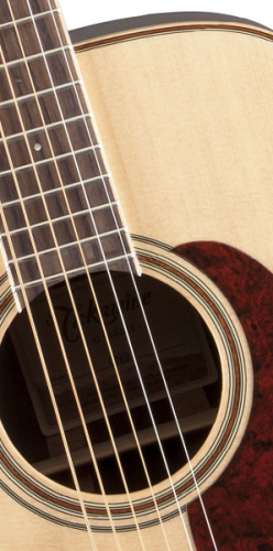 TAKAMINE G90 SERIES GN93 акустическая гитара типа NEX, цвет натуральный, верхняя дека массив ели, нижняя дека 3 куска Rosewood с кленом в центре, обеч фото 3
